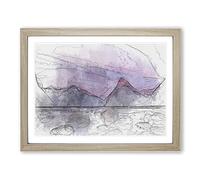 Rocks At The Milford Sound Fiord In Abstract Modern Art Framed Print | A3 Oak Framed Wall Art | Ready to Hang | Abstract Fantasy Picture | Living Room Bedroom Lounge Office