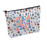 Rocks Collector Cosmetic Bag It’s A Beautiful Day to Look for Rocks Cosmetic Bag Geology Gift Rocks Lover Gift (Look for Rocks B)