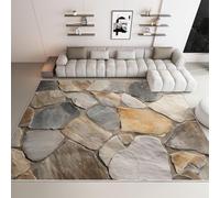 Rocks Non-Slip Flannel Rug 60x90 cm Area Rugs 3D Road Soft Low Pile Indoor Carpet Suitable for Entrances Foyer Hallways Bathroom and Front Door Mats (2x3ft) a-285