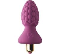 Rocks Off Purple 4 Inch 7 Speed Ass-Berries Raspberry Anal Butt Plug Sex Toy