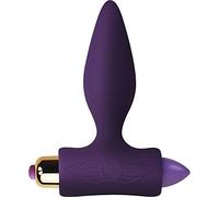Rocks Off Petite Sensations Plug Purple -Vibrating Anal Plug, 7 Modes (3 Speeds & 4 Patterns), Slim Contoured Shape, Water-Resistant, Quiet, 90g
