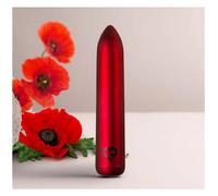 Rocks Off Poppy Red USB Rechargeable Bullet Vibrator Waterproof 16 Function Vibe