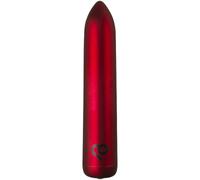 Rocks Off Rechargeable Poppy Red Slimline Bullet - 16 Pleasure Vibrations, 100% Waterproof and bodysafe - for External C spot and erogenous Zone Stimulation, Couple’s Pleasure and Female Fun, 20g