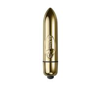 Rocks Off RO80 Champagne Gold Bullet Vibrator - Single Speed, Precision Tip, Compact & Elegant Metallic Design, Water-Resistant, Quiet, Travel-Friendly, 41g