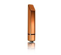 Rocks Off Women's Bamboo Brushed Silver Discreet Precision Lipstick Bullet Vibrator in Copper Rocks Off Copper