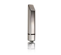 Rocks Off Women's Bamboo Brushed Silver Discreet Precision Lipstick Bullet Vibrator in Metallic Silver Rocks Off Metallic Silver