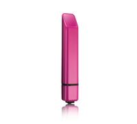 Rocks Off Women's Bamboo Brushed Silver Discreet Precision Lipstick Bullet Vibrator in Pink Rocks Off Pink