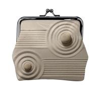 Rocks Over A Rippled Print Print Coin Purse for Men Women Leather Kiss Lock Small Pouch Coin Wallet
