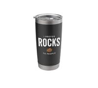 Rocks Over People Minimalist Agate Introvert Geology Graphic Stainless Steel Insulated Tumbler