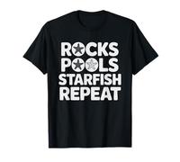 Rocks Pools Starfish Repeat Low Tide Coastal Routine Pool T-Shirt