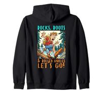 ROCKS ROOTS AND ROLLED ANKLES LET'S GO Zip Hoodie