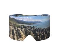 Rocks Scenic Print Sleep Eye and Ear Muffs Mask - Soft & Breathable, Ideal for Travel, Meditation, and Nighttime Use
