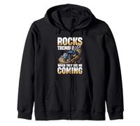 Rocks Tremble When They See Me Coming Zip Hoodie