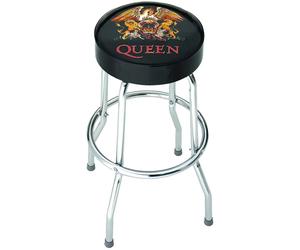 Rocksax 76cm Queen Band Crest Bar Stool with Padded Swivel Seat - Multi