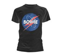 Rocksax David Bowie T-Shirt - To The Moon Amplified Vintage in Charcoal | Size: XL Rocksax Charcoal XL