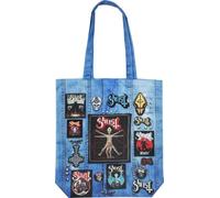 Rocksax Canvas Tote Bag Ghost Battle - Vitruvian Man Graphic, Gusset & Handles, 40 x 40 cm