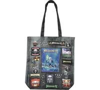 Rocksax Megadeth Battle Canvas Tote Bag - Rust in Peace Graphic Tote Bags for Men & Women - Rock Band Collectible Reusable Cloth Bag with Handles - 40 x 40 cm
