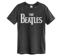 Rocksax The Beatles T-Shirt - Logo Amplified Vintage in Charcoal | Size: 2XL Rocksax Charcoal 2XL
