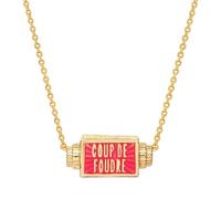 Rocksbox Love at First Sight Spinner Necklace - Statement Necklace for Women - 12k Gold Plating with CZ - Premium Quality Jewelry - 16" with Extender