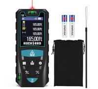RockSeed HD IPS 50M Laser Measure with Electric Angle Sensor,Digital Upgrade Laser Distance Meter,Portable Laser Rangefinder 5 Unit Switching Measuring Distance/Area/Volume/Pythagorean/Angle etc.