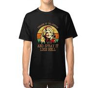 RockShark Dolly Parton Tease It To Jesus And Spray It Like Hell Retro Vintage T-shirt black XXL