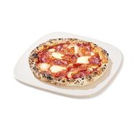 ROCKSHEAT Pizza Stone, 12" x 11" x 0.47" Ceramic Coating & Cordierite Pizza Stones for Oven Grill BBQ, Heavy Duty Non Stick Baking Stone for Pizza & Bread, Unique Shape Design Grilling Stone (White)