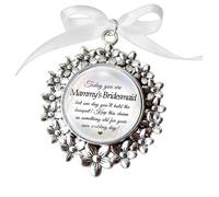 Rockshore Accessoires Flower Girl Bridesmaid or Maid Of Honour Bouquet Charm Something Old Quote Non Personalised Memory Keepsake Wedding Gift (Mammy's Bridesmaid)