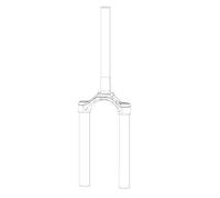 Rockshox Csu Solo Air 45 Offset Rudy Xplr Base/ultimate A1 Crown/steerer/uppertube Assembly Fork Clear 28´´ - 700C