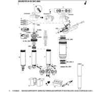 Rockshox Deluxe/super Deluxe Corp Ifp Bearning Eyelet Rear Shock Damper Kit 60 mm Black