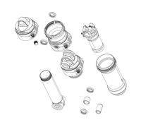 Rockshox Deluxe/super Deluxe Corp Ifp Bearning Eyelet Rear Shock Damper Kit Black 70 mm