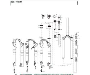 Rockshox Foam Rings Kit 20 Units 32 x 10 mm White / White