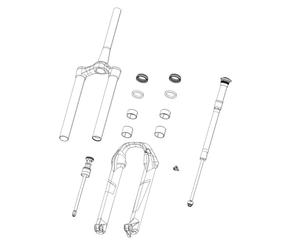 RockShox, FS SP LL Pike SELP 27B Dfb C1 Unisex Adult, Black, One Size