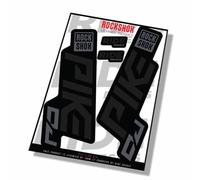 Rockshox Pike DJ 2021 Fork Decals - Black - Licensed by Rockshox GLOSS