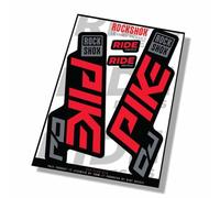 Rockshox Pike DJ 2021 Fork Decals - Red - Licensed by Rockshox GLOSS