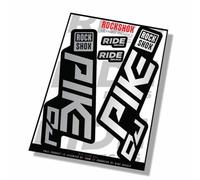 Rockshox Pike DJ 2021 Fork Decals - Silver - Licensed by Rockshox GLOSS