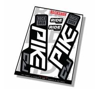 Rockshox Pike DJ 2021 Fork Decals - White - Licensed by Rockshox MATTE