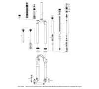 Rockshox Pike/reba 29´´/revelation Rebound Damper+sealhead 140 Mm One Size Silver / Red / Black