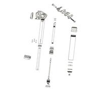 Rockshox Reverb Axs B1+ 2026 Upper Tube 34.9 Mm Silver 250 mm 250 mm Black