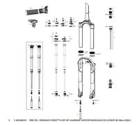 Rockshox Sid Ultimate Manual Boost 15x110 Mm 42 Offset Debon Air Mtb Fork 27.5´´-650B Diffusion Black