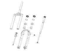 Rockshox Spare Fork CSU Upper Crown 48 Off-Set 27.5 / 29 Short Boxxer D1+2024+ Black - 38 MM