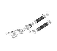 Rockshox Sram Gripshift X01 Eagle Red Clamp Black