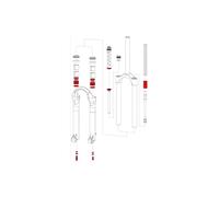 Rockshox Steel Service Kit Upper Tubes Only Argyle One Size Black