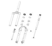 Rockshox Crown Charger 3.1 Rc2 Lyrik Select+/ult D1+ 2023+/pike Select+/ult C1+ 2023+/zeb Select+/ultimate A2+ 2023+ Knob Kit Silver One Size Multicolor