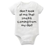 Rocksir Funny Slogan Super Soft Cotton Comfy Baby Short Sleeve Bodysuit (6, 5White)