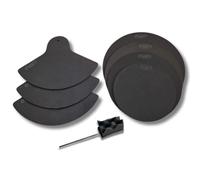 RockSolid 7 x FUSION Set Drum Practice Pads for Beginners - Training Drum Silencer Pads Kit - Drum Dampeners - Drum Mute Pads