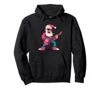 Rockstar Christmas Look with this Cool Santa Guitar Costume Pullover Hoodie
