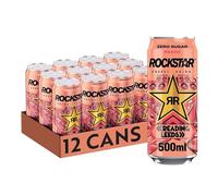 Rockstar Energy Drink - Peach - Non-Alcoholic - 155 mg Caffeine - Caffeinated Drink with Taurine, Niacine and Vitamin B6-12 x 500ml cans