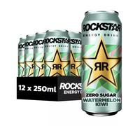 Rockstar Energy Watermelon & Kiwi Flavour Energy Drink 250ml - Case of 12 [Best Before: 31/05/2025]