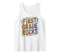 Rockstar First Grade Rocks Last Day Choir Teacher Crew Tank Top