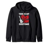 Rockstar Halloween Easy Lazy Last Minute Costume Rock Zip Hoodie